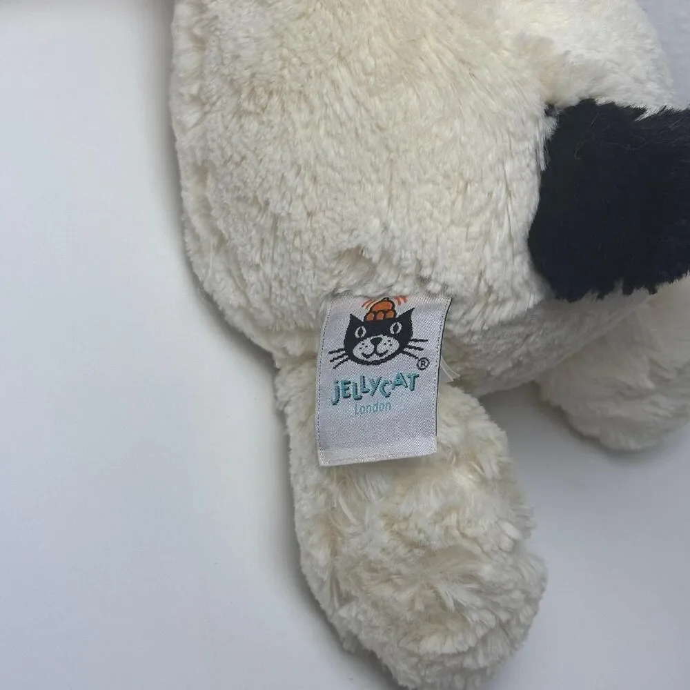 Jellycat‎ Bashful Black & Cream Puppy Dog Lovey medium